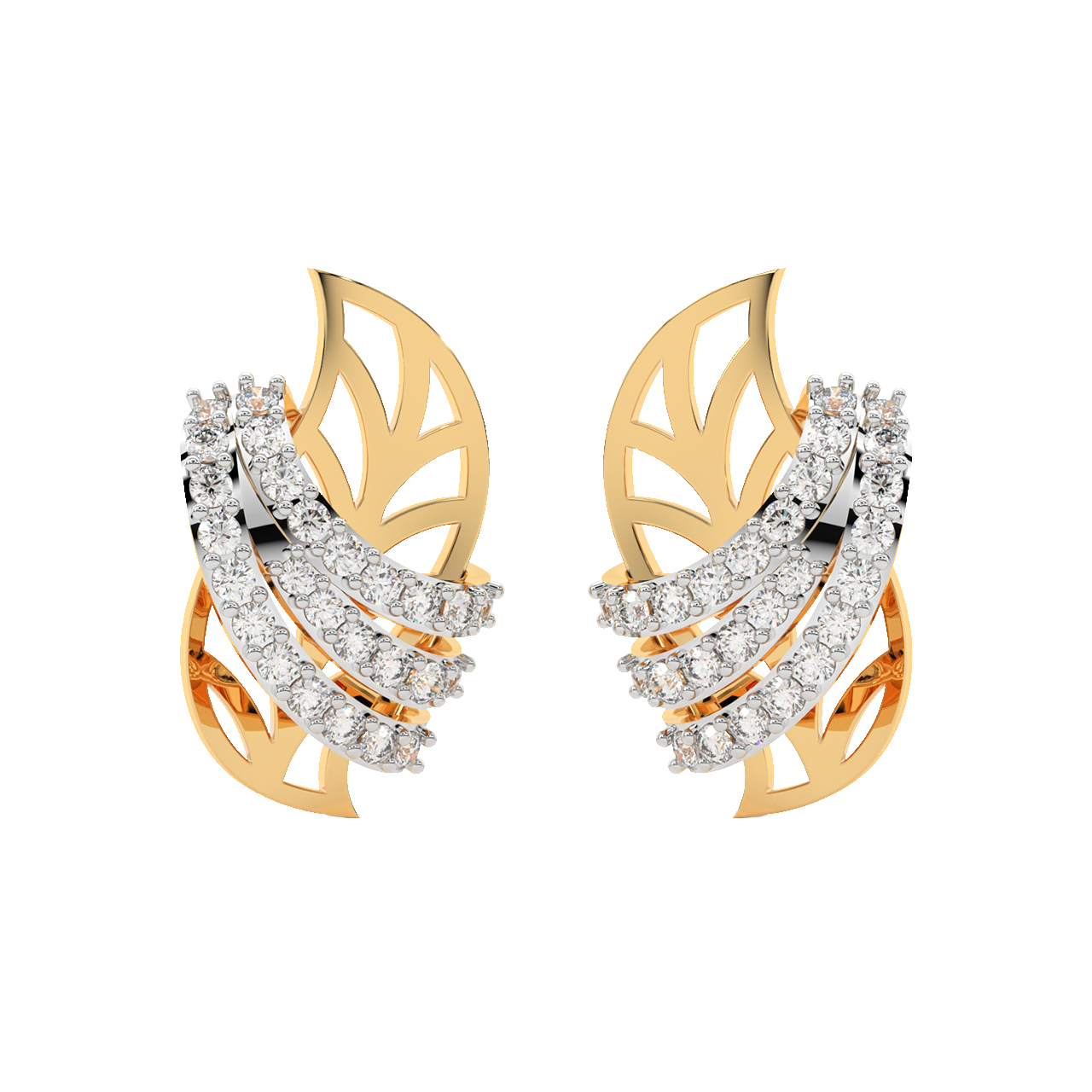 Remy Round Diamond Stud Earrings